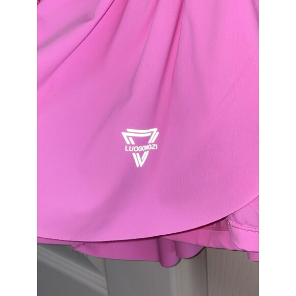 LuoGongZi Womens Elastic Waist Pink Running Shorts M - Picture 3 of 6